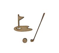 20x Mixed Golf Ball Club 4cm Wood Craft Embelishments Laser Cut Shape MDF