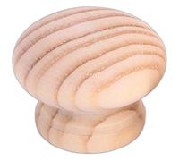 20x Natural Pine Wooden Door Knobs 45mm Pre Drilled Unstained Pull Handle