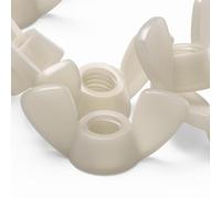 20x Nylon Natural Colour Plastic, M10 Butterfly, Wing Nuts-Acrylic Plastic Screws
