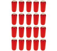 20x Oil Lights No. 7 Red Grave Light Grave Candle for Grave Lantern Dauerbrenner