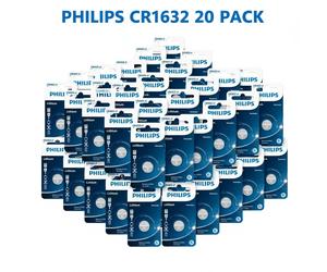 20x PHILIPS CR1632 3V Lithium Coin Cell Battery 1632 DL1632 BR1632 Longst Expiry