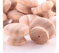 20x Pine Door Knobs 50mm Large Pre Drilled Unstained Natural Wood