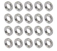 20x Presta Valve Cylinder Lock Ring Nuts Presta Valve Core Lock Ring Nut for Car Valve Bicycle Valve Insert Air Pump Compressor Set