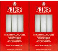 Price's Prices 10 White Household Candles 5H Burn Time 17Cm X 1.8Cm