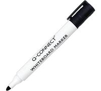 20x Q-Connect Drywipe Marker Pen Black (20 Pack)