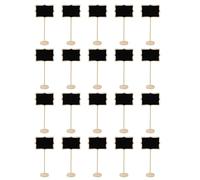 20x/Set Wooden Chalkboard Signs with Easel Stand for Food Labels Table Numbers Office Reminders Party Small Blackboards