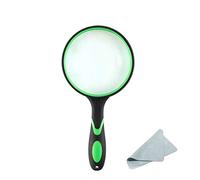 20X Shatterproof Magnifying Glass Handheld Reading Magnifier - 100MM Large Magnifying Lens with Non-Slip Soft Handle for Book Newspaper Reading, Hobby Observation, Classroom Science, Maps, Coins