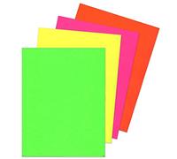 20x Sheets of A4 Neon Card - Fluorescent Thick 200gsm Craft Card Stock