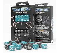 20x Stormy & Black Crosshairs D6 Dice Set 14mm RPG by Q-Workshop