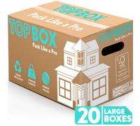 20X Topbox Large 48 Litre Double Walled Moving And Storage Boxes
