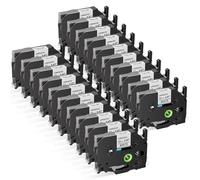 20x TZe-231 Label Printer Tape Replace for Brother TZe TZ 12mm 0.47 Laminated TZe231 P-Touch Black on White Tape Cassette for Brother PT-H110 E110 H100R H100LB H108 H101C D210 P300BT 1000 Label Maker