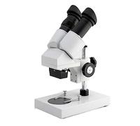 20X Ultra-Compact Fixed-Lens Stereo Microscope With Reverse Angled Head, Metal Pillar Stand Coarse And Fine Focus