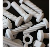 20x White PP Pan Head Plastic Screws & Bolts M5 x 20mm, Nuts & Washers | Lightweight bolts are corrosion-free, non-conductive and non-magnetic, with a cross-head drive
