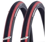 20x1 1/8 Bike Tire, Clincher Tire for 20 Inch Bicycle 28-451 Road Trail Tread 80-100 PSI Durable Wear Resistant Black for Commuting Touring Long Rides(レッド)