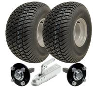 20x10.00-8 ATV Trailer Kit Wanda P332 Grass Wheels Hub & Stub Axles, Hitch 900kg