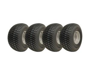 20x10.00-8 Lawnmower Grass Wheels 4ply Wanda P332 Road Legal 4” PCD (Set of 4)