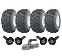20x10.00-8 Twin Axle ATV Trailer Kit Wheels, Stub Axles Hitch Road Legal 1800kgs