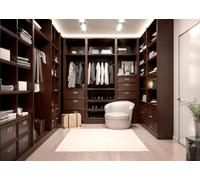 20x10FT (6x3m) Luxury Walk In Closet Dark Wood Photography Backdrop