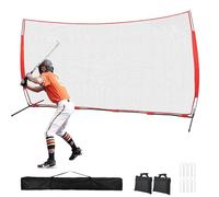 20x10ft Ball Backstop Net,Fix Ball Stop Net by 4 Spike&2 Sandbag,Sports Net Barrier with Handbag,Lacrosse Net Backstop for Softball,Basketball,Hockey Train,Baseball Net Barrier for Backyard,Playground