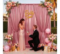 20x10ft Shimmer Rose Gold Sequin Backdrop Curtain for Parties,Thick Wrinkle Free Glitter Backdrop Drapes Rose Photo Back Drop Curtains for Birthday Wedding Party Photography Background-4 Panels 5x10ft