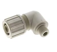 20x13mm & G3/8'' PP Elbow Compression Fitting with Male Threads 10 bar PVC and PA