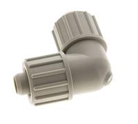 20x13mm PP Elbow Compression Fitting 10 bar PVC and PA