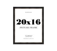 20x16 Picture Frame, Display 20x16 Pictures (50.8 x 40.6cm) - Black & Gold Distinctive 42mm Edge Room Decor - 1 Pack
