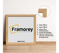 (20x20 CM) Square Size Oak Picture Frame / LW Style Wall Art Frame / Modern Photo Frames