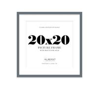 20x20 Grey Picture Frame with Mount for 18x18 Photos, Prints - Modern Square Wall Frame, 1 Pack