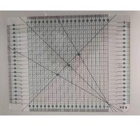 20x20cm Quilting Ruler with Slotted Guides - Precision Strip Cutting Tool for Patchwork & Fabric Measurement