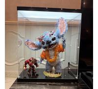 20x20x20 40x40x40 60x60x60 Transparent Acrylic Boxes for Storage, Decorative Acrylic Display Case Large for Basketball/ Figure/ Model, Led Dustproof Showcase(30x30x40cm/12x12x16in)