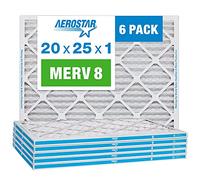 20x25x1 AC and Furnace Air Filter by Aerostar - MERV 8, Box of 6