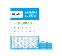 20x25x1 Air Filter MERV 13 (4 Pack) Electrostatic Pleated HVAC AC Furnace Filters Replacement, for Dust and Allergy Defense