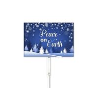 20x30 CM Christmas Yard Sign With Stake Peace on Earth, World Peace Sign,Peace Loving Decor, Peaceful Place Decor Aluminum Sign Christmas Yards & Lawn Decorations Sturdy & Strong Easy to Install