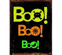20X30 CM Halloween Decorations Outdoor Boo Yard Sign Funny Halloween Night Party Decor 31th October Spook Horrors Aluminum Sign Rustic Fall Decoration