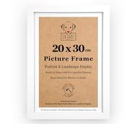 20x30 cm White Photo Frame - Modern Picture Frame for Certificates, Posters & Kids’ Artwork, Wall Mounted or Freestanding Display