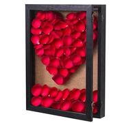 20x30 Extra Large Shadow Box Display Case, Hinged Door, Solid Wood, Black