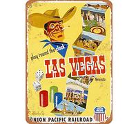 20x30cm Metal Tin Sign,Las Vegas Play Round The Clock Art Plaque Home Wll Decor For Coffee Bar Room Vintage Decor