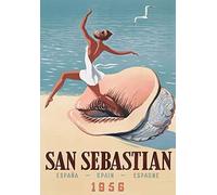 20x30cm Metal Tin Sign,San Sebastian Spanish Travel Art Plaque Home Wll Decor For Coffee Bar Room Vintage Decor