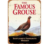 20x30cm Metal Tin Sign,The Famous Grouse Art Plaque Home Wll Decor For Coffee Bar Room Vintage Decor