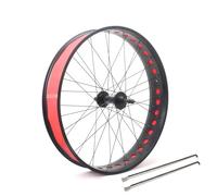 20x4.0 Rear Fat Bike Wheel 24/26 Inch Snow Bike/Beach Bike Rear Wheel 36x14G Spokes Disc Brake Quick Release 195mm 36H Rear Hub Rear Rim For 7/8/9/10 Speed Rotary Flywheel(Black-skeleton,26in)