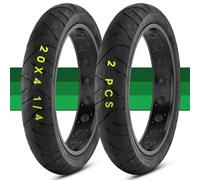 20x4.1/4 20 Inch Fat Bike Tire, Replacement for Urban Commuter Off-Road Bicycle with Wear-Resistant Anti-Slip Street Tread 35 PSI Max(2PCS)