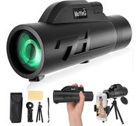 20x50 HD Monocular for Adults with Phone Adapter and Tripod, 50mm Objective Lens, Multi-Coated Optics, BaK-4 Prism, Belt Case