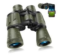 20x50 High Powered Binoculars for Adults,Compact Binoculars Telescope with Low Light Vision for Bird Watching Travel Stargazing Concerts Camping -BAK4 Prism FMC Lens with Phone Adapter(Green)