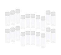 20x5ML Clear Glass Essential Oil Bottles, Perfect for On-The-Go & DIY Gifts, Refillable Mini Jars for Perfume and Samples - Clear+White Cap