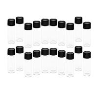 20x5ML Clear Glass Essential Oil Bottles, Perfect for On-The-Go & DIY Gifts, Refillable Mini Jars for Perfume and Samples - Clear+Black Cap
