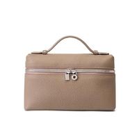 20x6x12cm Leather Women's Bag,Handheld Bag with Leather Crossbody Strap(For Daily Essentials like Makeup Mirror,Phone)