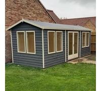 Shire Melrose Home Office 20 ft x 8 ft, Brown