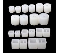 20xBeads Resin Mold with Holes Silicone Pendant Mold for Necklace Jewelry Making for Casting