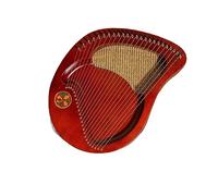 21/24 Strings Wood Lap Harp for Adults, Lyre Harp Portable Stringed Instrument with Instruction Manual, Study Guide Lyre Instrument(24 String Red Brown)